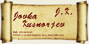 Jovka Kušnorjev vizit kartica